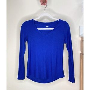 Long sleeve relaxed blue shirt